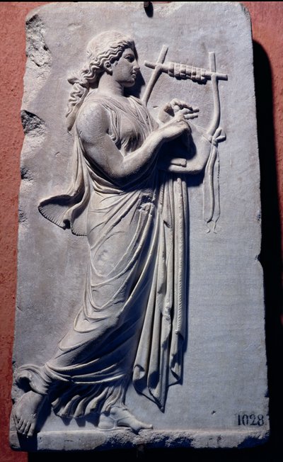 Relief Depicting Terpsichore, the Muse of Dancing and Song by Greek